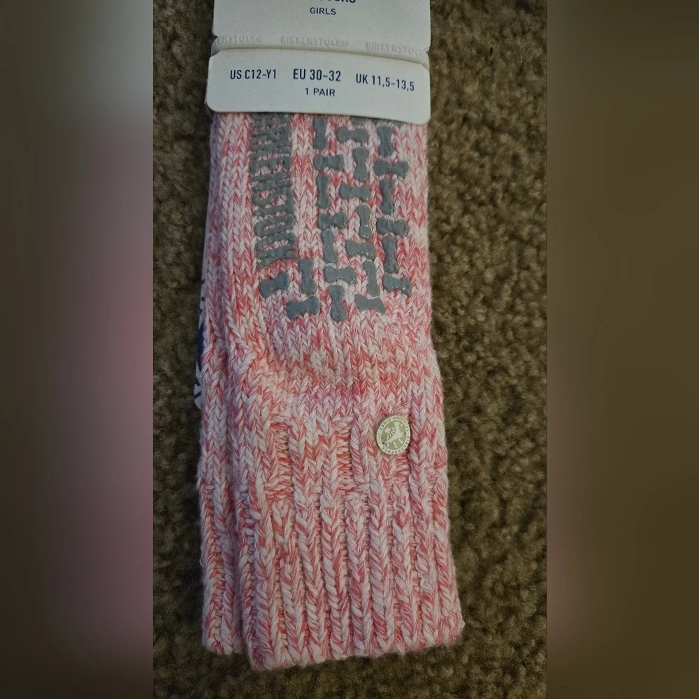 New Girls Birkenstock Pink ABS Socks